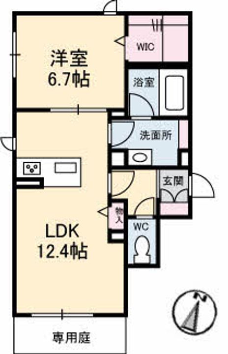 広島県安芸郡坂町坂西2丁目の賃貸マンションの間取り