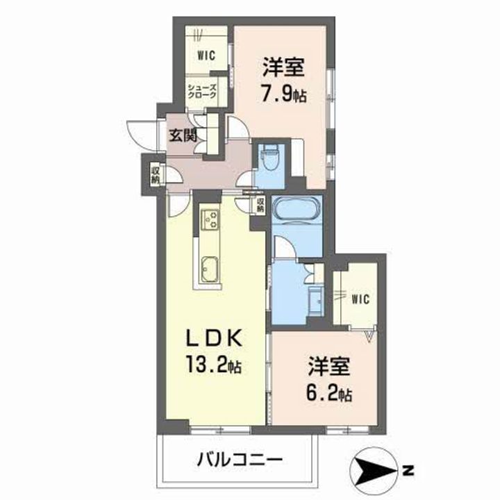 広島県広島市南区東雲3丁目の賃貸マンションの間取り