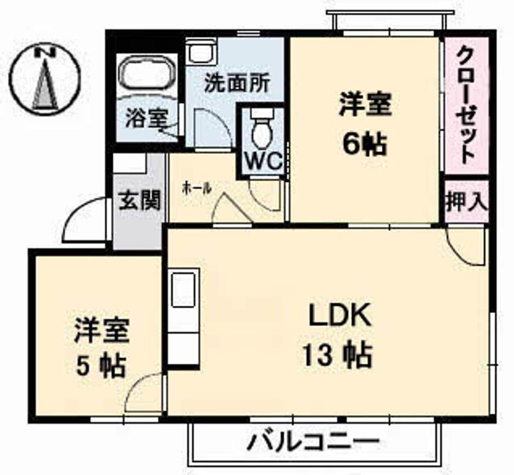 広島県広島市東区中山東3丁目の賃貸アパートの間取り