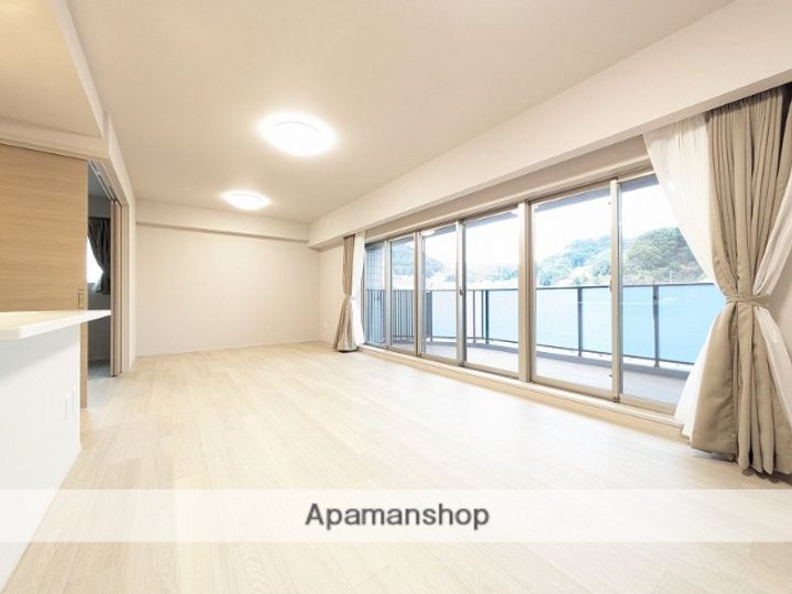 広島県広島市南区東本浦町の賃貸マンションの居間