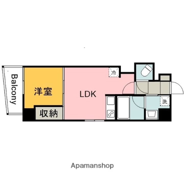 広島県広島市中区吉島町の賃貸マンションの間取り