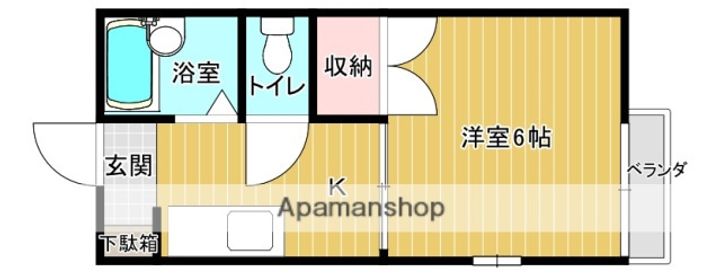 広島県広島市安佐南区山本3丁目の賃貸アパートの間取り