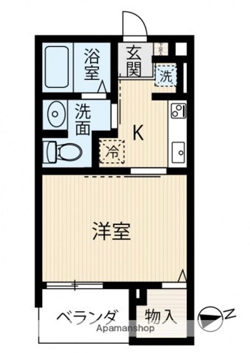 広島県広島市安佐北区可部南3丁目の賃貸アパートの間取り