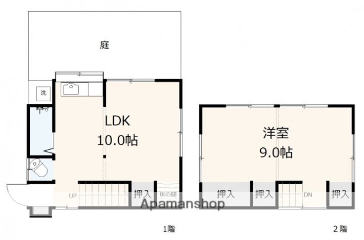 広島県広島市南区黄金山町(一戸建)の賃貸物件の間取り