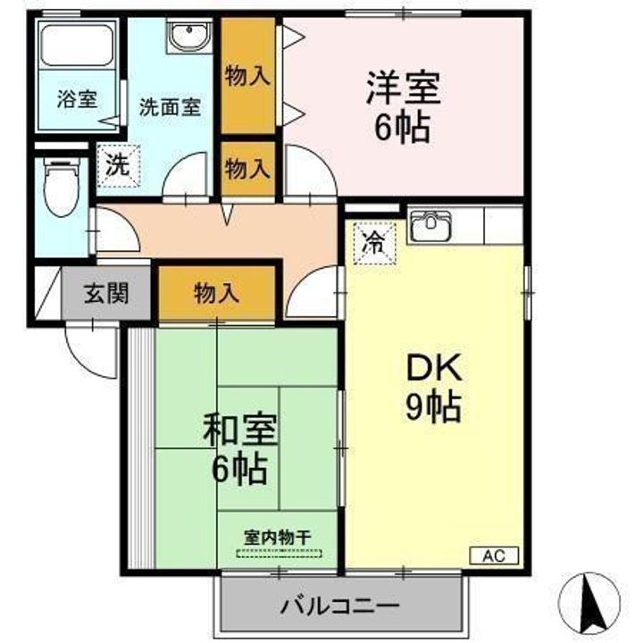 セジュール友清E棟の間取り