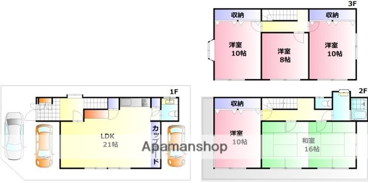 広島県広島市西区己斐上3丁目(一戸建)の賃貸物件の間取り