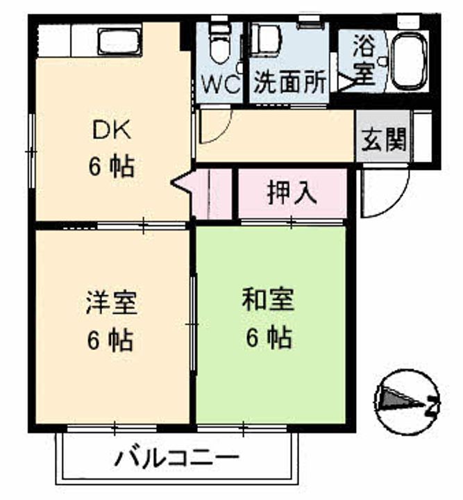 広島県広島市佐伯区五日市駅前3丁目の賃貸アパートの間取り