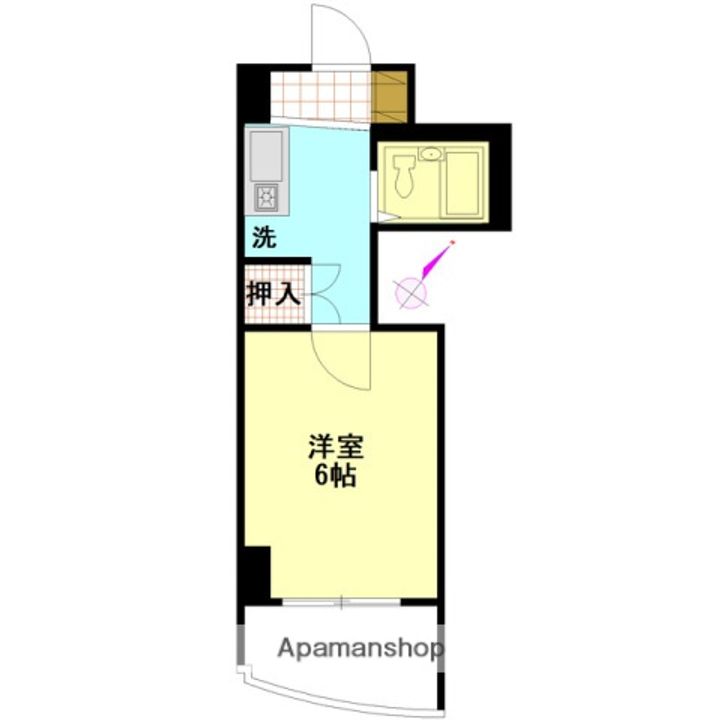 広島県広島市安佐北区落合南3丁目の賃貸マンションの間取り