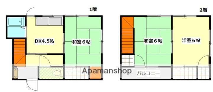 広島県広島市安芸区矢野西3丁目(一戸建)の賃貸物件の間取り