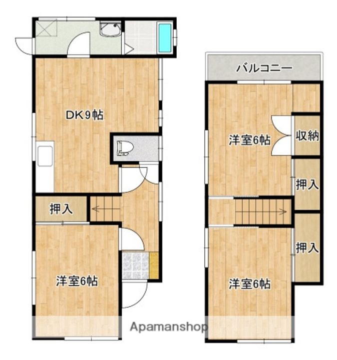 広島県広島市東区上温品2丁目(一戸建)の賃貸物件戸建ての間取り