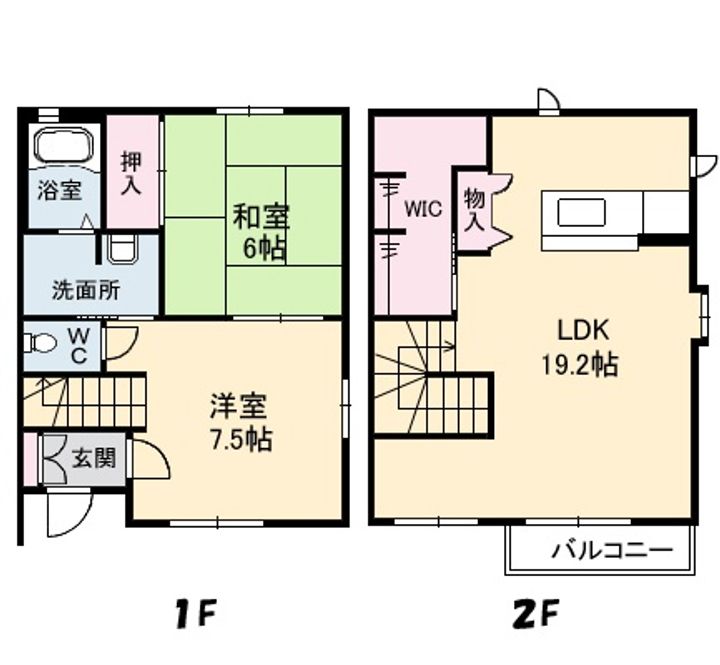 広島県広島市西区高須台5丁目の賃貸アパートの間取り