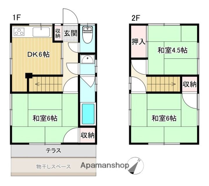 広島県広島市東区尾長東2丁目(一戸建)の賃貸物件の間取り