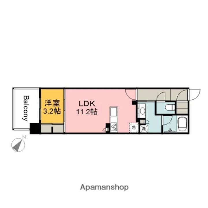 広島県広島市西区己斐本町1丁目の賃貸マンションの間取り
