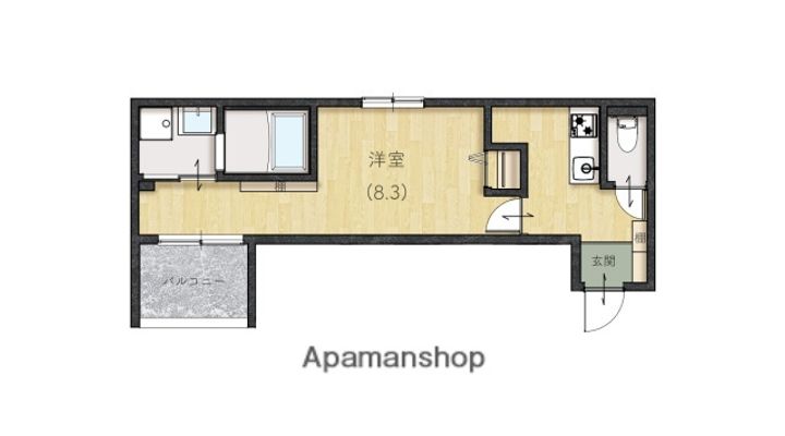 広島県広島市南区宇品西2丁目の賃貸アパートの間取り