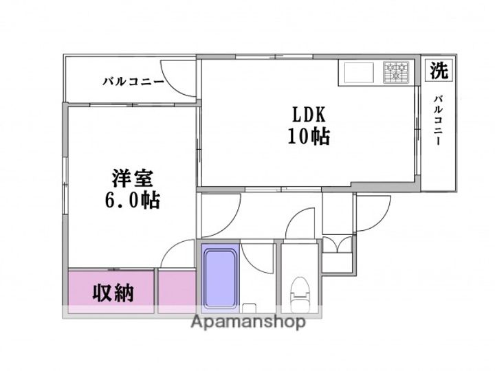 広島県広島市西区楠木町4丁目の賃貸マンションの間取り