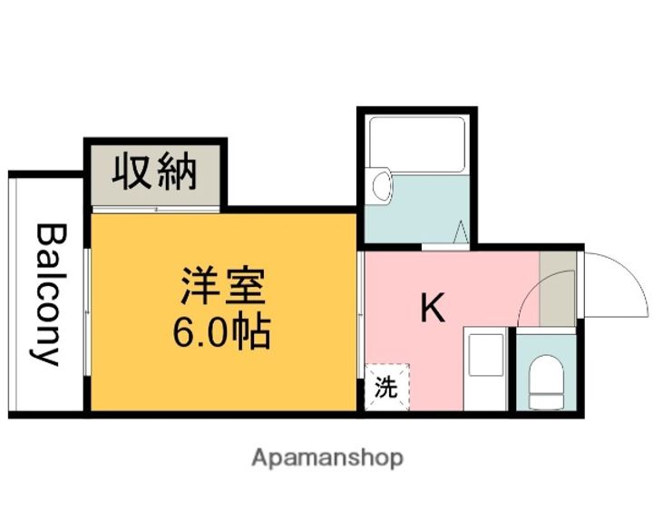 広島県広島市佐伯区五日市中央1丁目の賃貸マンションの間取り