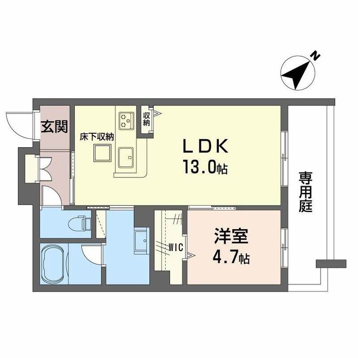 広島県広島市西区古江東町の賃貸マンションの間取り
