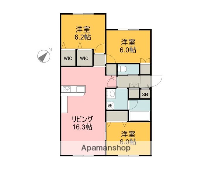 広島県広島市西区庚午中3丁目の賃貸マンションの間取り