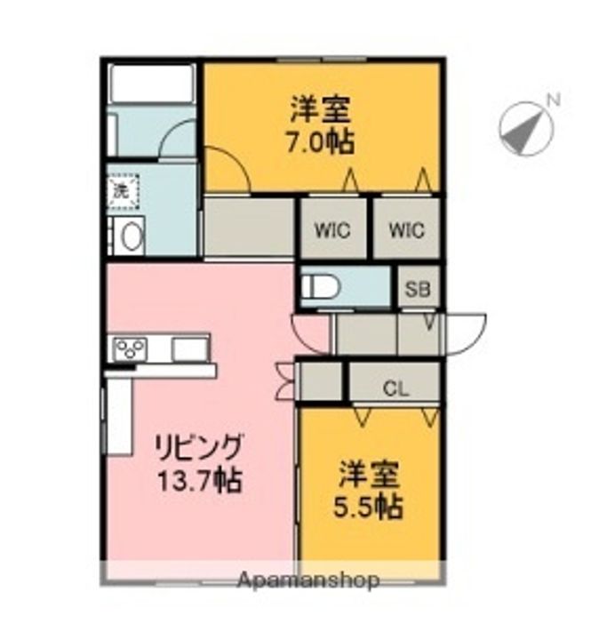 広島県広島市西区庚午中3丁目の賃貸マンションの間取り