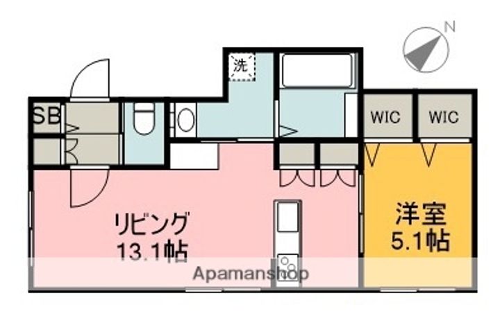 広島県広島市西区古江新町の賃貸マンションの間取り