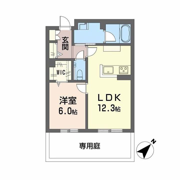 広島県広島市西区高須1丁目の賃貸マンションの間取り