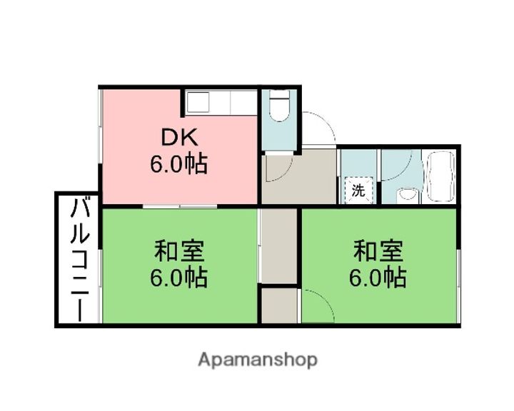 広島県広島市西区井口台1丁目の賃貸アパート201の間取り