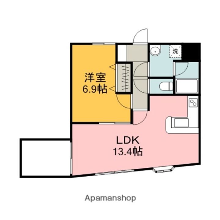広島県広島市西区大宮1丁目の賃貸マンションの間取り