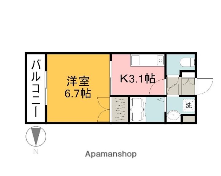 広島県広島市西区井口5丁目の賃貸マンションの間取り