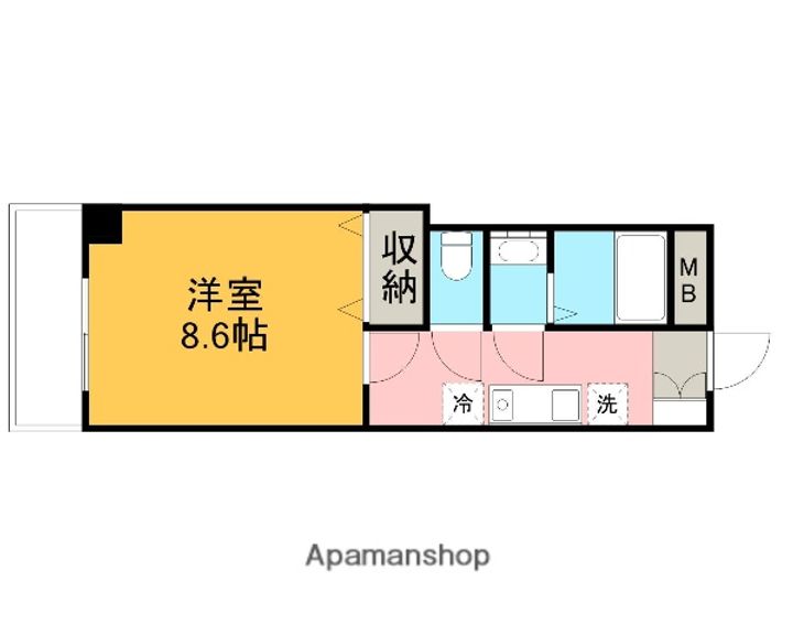 広島県広島市中区千田町3丁目の賃貸マンションの間取り