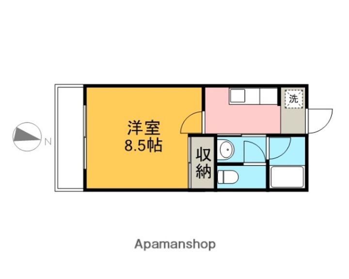 広島県広島市安佐南区長楽寺1丁目の賃貸アパートの間取り