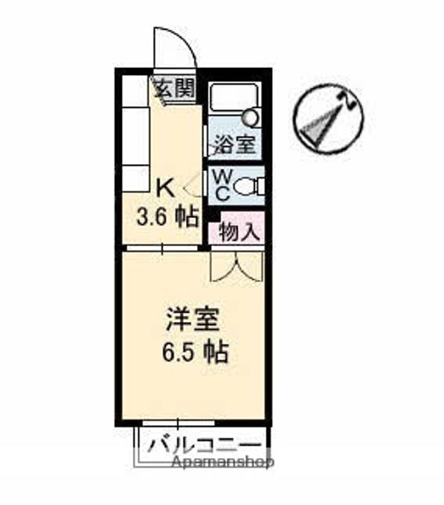 広島県東広島市八本松東6丁目の賃貸アパートの間取り