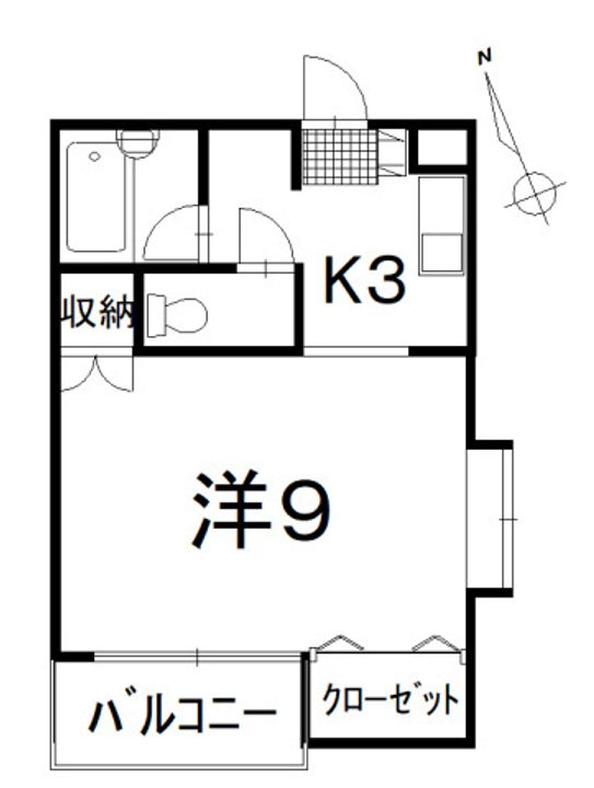 にっしょくビル401号室の間取り