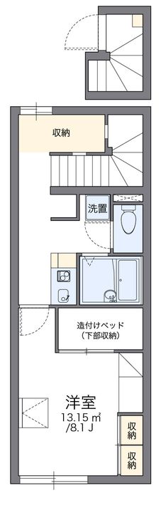 レオパレス高屋堀205の間取り