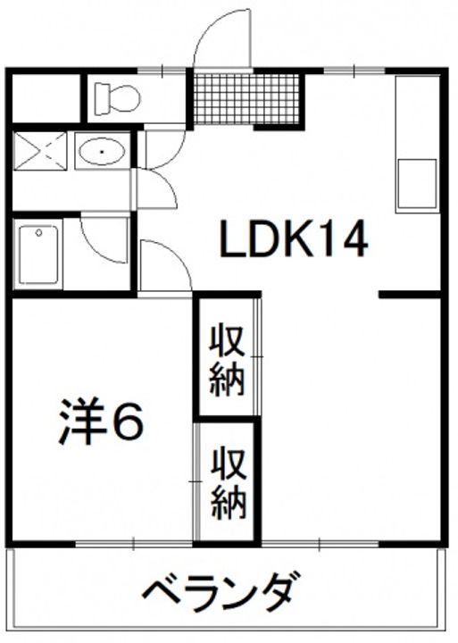 ラジュール 1LDK310号室の間取り