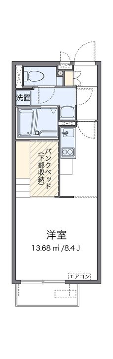 ミランダメルベーユ105の間取り