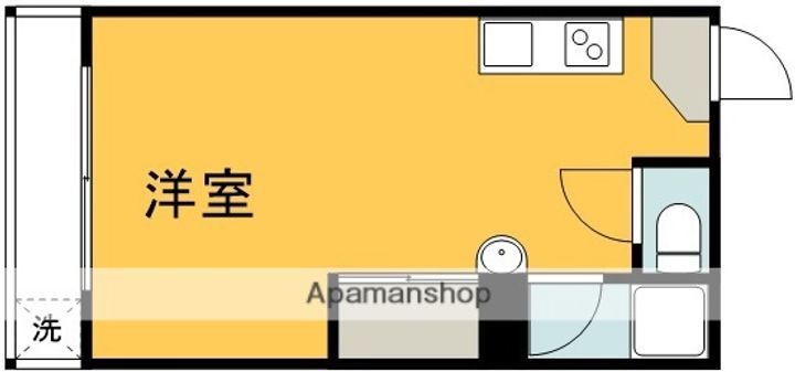 広島県東広島市西条中央4丁目の賃貸アパート302の間取り