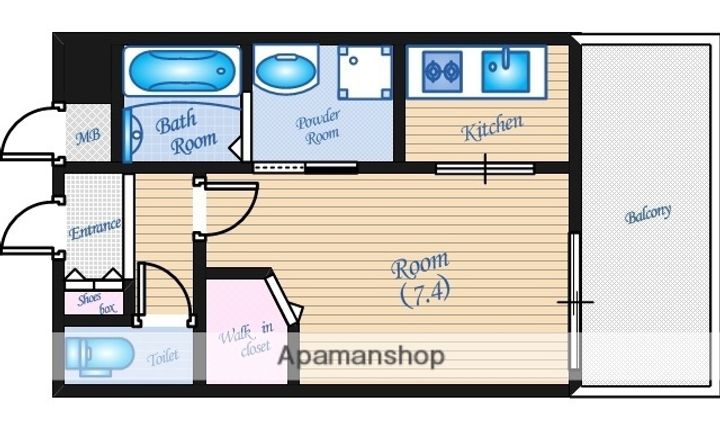 アクアシティ本川町1202の間取り