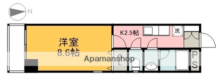 広島県広島市中区千田町3丁目の賃貸マンションの間取り