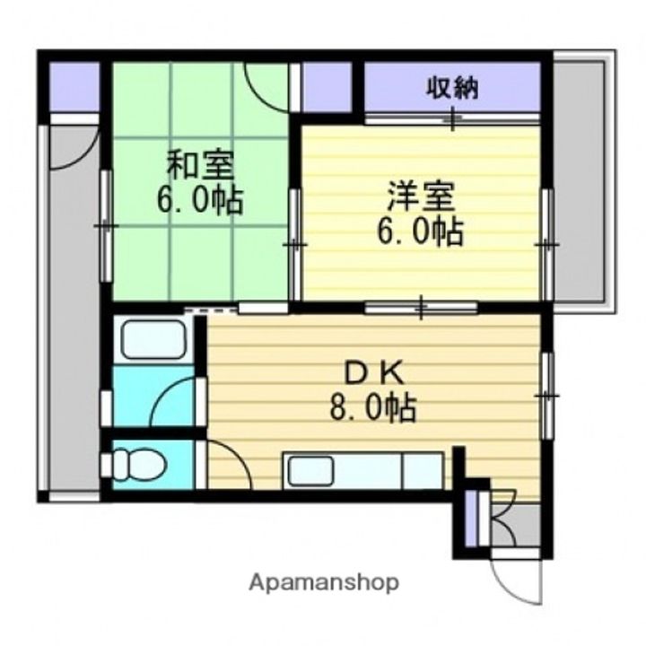広島県広島市南区東雲1丁目の賃貸マンションの間取り