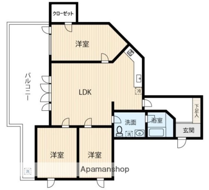 ロッカバレーナプロヴァンス三滝本町の間取り