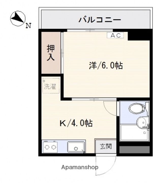 広島県広島市中区昭和町の賃貸マンションの間取り