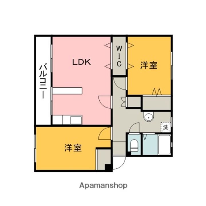 広島県広島市東区牛田早稲田4丁目の賃貸マンションの間取り