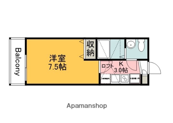広島県安芸郡海田町上市の賃貸アパートの間取り