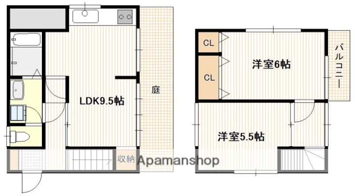 広島県広島市西区己斐上5丁目(一戸建)の賃貸物件の間取り