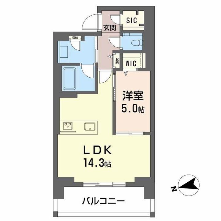 シャーメゾンステージ中央通りの間取り