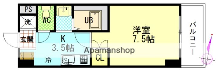 広島県広島市安佐南区東原1丁目の賃貸マンションの間取り