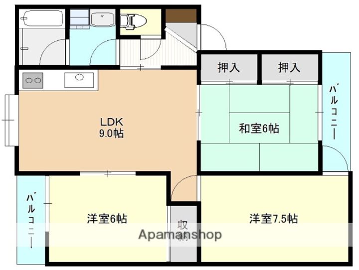 ガーデンヒルズ303の間取り