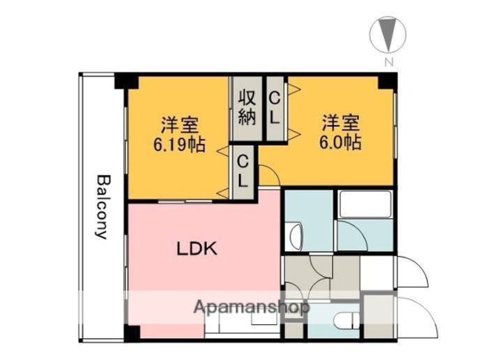 長楽寺マンションⅠ号館306の間取り