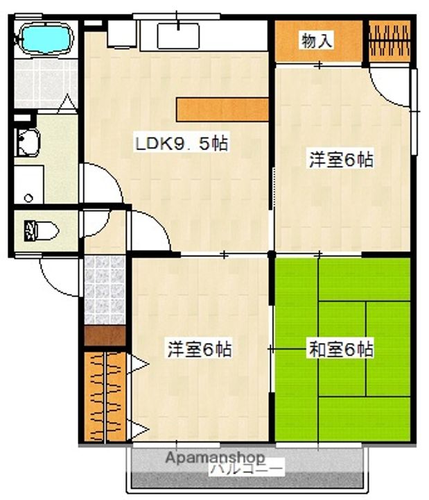 セジュール加美B棟の間取り