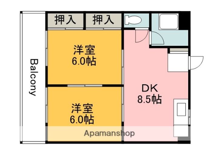 中広マンション正荘の間取り